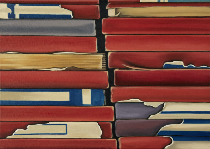 Reader's Library Original Painting