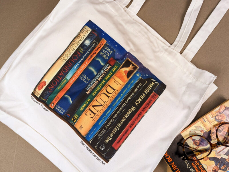 Science Fiction Book Art Tote Bag