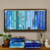 Women In Blue Book Shelf Painting - Image 2